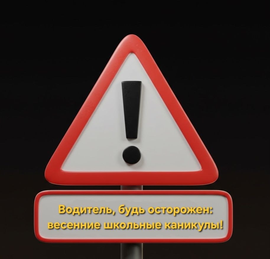 В связи с началом весенних школьных каникул просим водителей проявлять повышенную бдительность