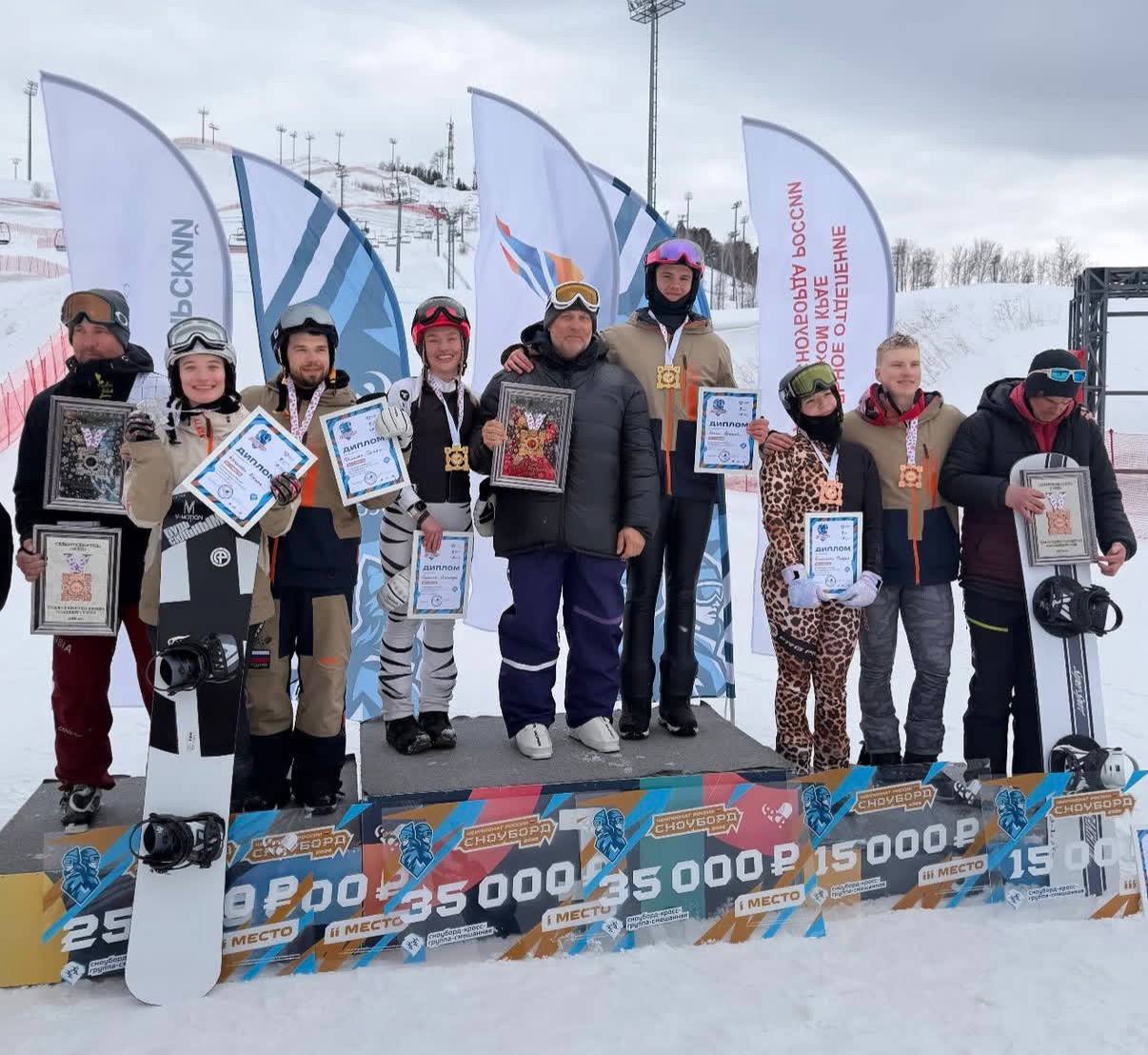 Лариса Поликанова: И еще одна отличная новость для любителей спорта: наша землячка Александра Паршина в паре с Арсением Томиным завоевали золотые медали на Чемпионате России по сноуборду!