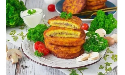 Драники с грибами