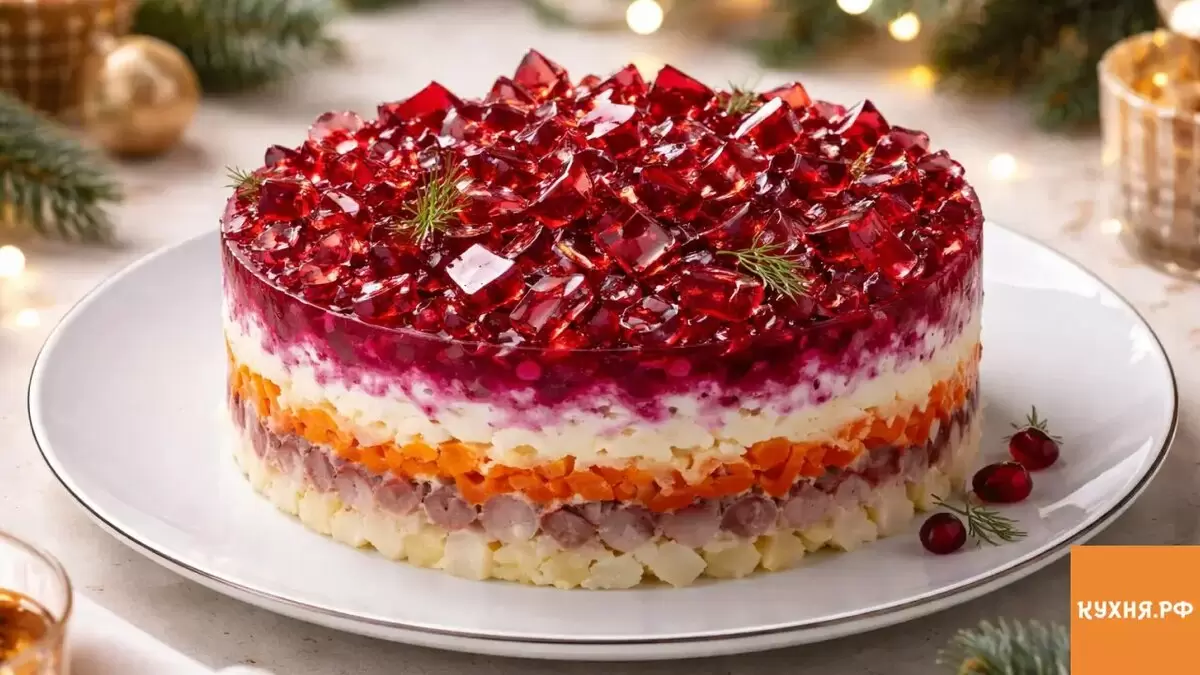 Новогодний хит: декорируем салаты эффектом битого стекла