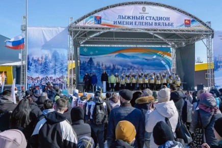 Новый храм спорта! В Магадане открыли лыжный стадион имени Елены Вяльбе!