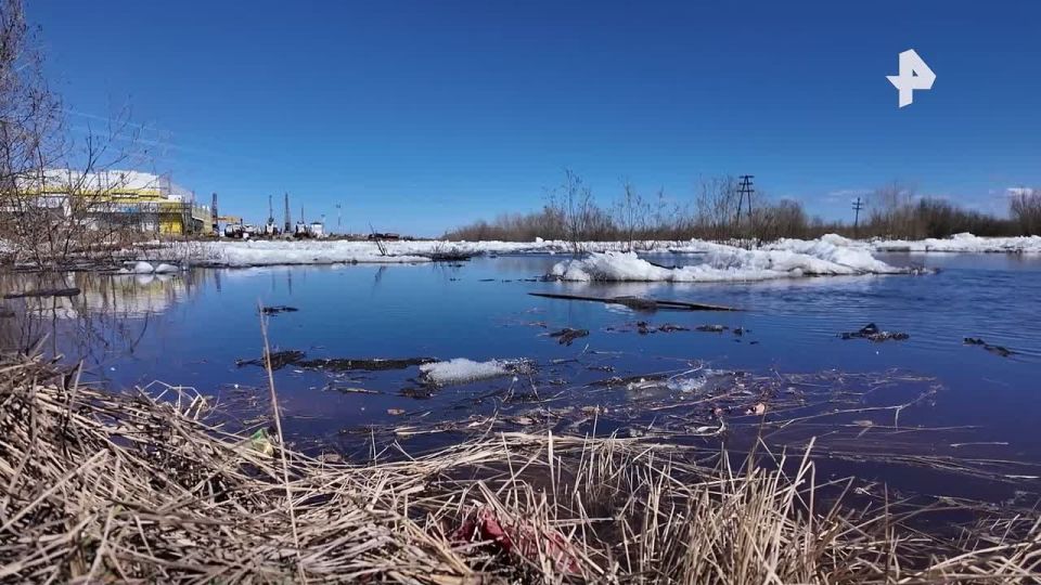 "Переезжали прямо по воде": жительница якутского поселка Жатай рассказала РЕН ТВ, что территория ее дома оказалась затоплена из-за паводка, вызванного активным ледоходом на реке Лена