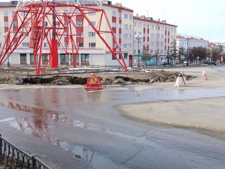 Основание телевышки начали перестраивать в Магадане