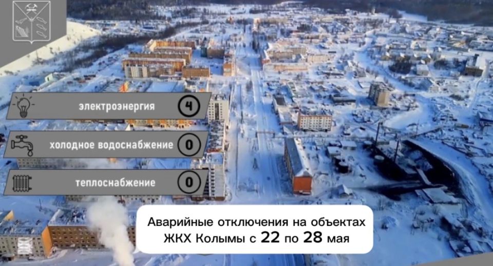 С 22 по 28 мая 2026 года на объектах ЖКХ Магаданской области зафиксировано 4 аварийных отключения электроэнергии