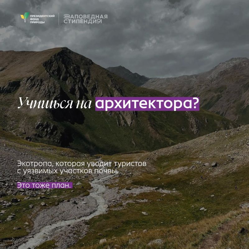 Студенты еще могут побороться за стипендии Президентского фонда природы Студенты еще могут побороться за стипендии Президентского фонда природы